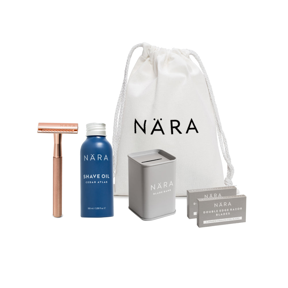 Eco Friendly Shaving Starter Kit (With Shave Oil)