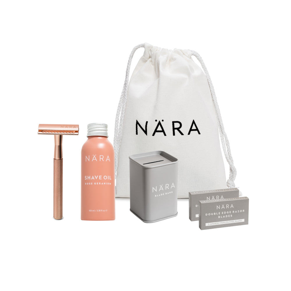 Eco Friendly Shaving Starter Kit (With Shave Oil)